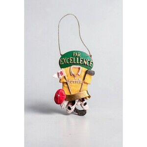 Vintage Golf Christmas Ornament Par Excellence Putter 19 Hole Resin Golfer Gift